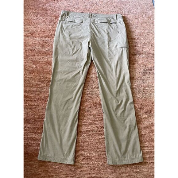 Eddie Bauer Pants Womens 16 Tan Outdoor Nylon Stretch Hiking Roll Up Hem Casual - Picture 9 of 9